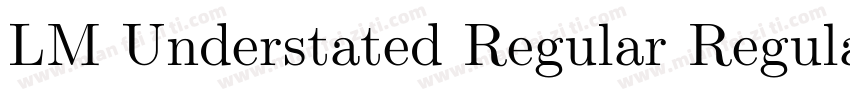 LM Understated Regular Regular字体转换